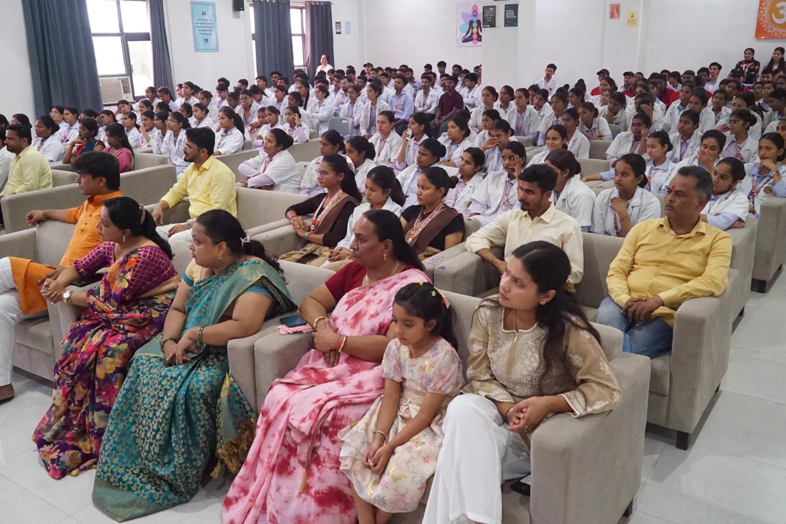 Nursing and paramedical students of Divine College of Medical Sciences at the Blood Donation Camp